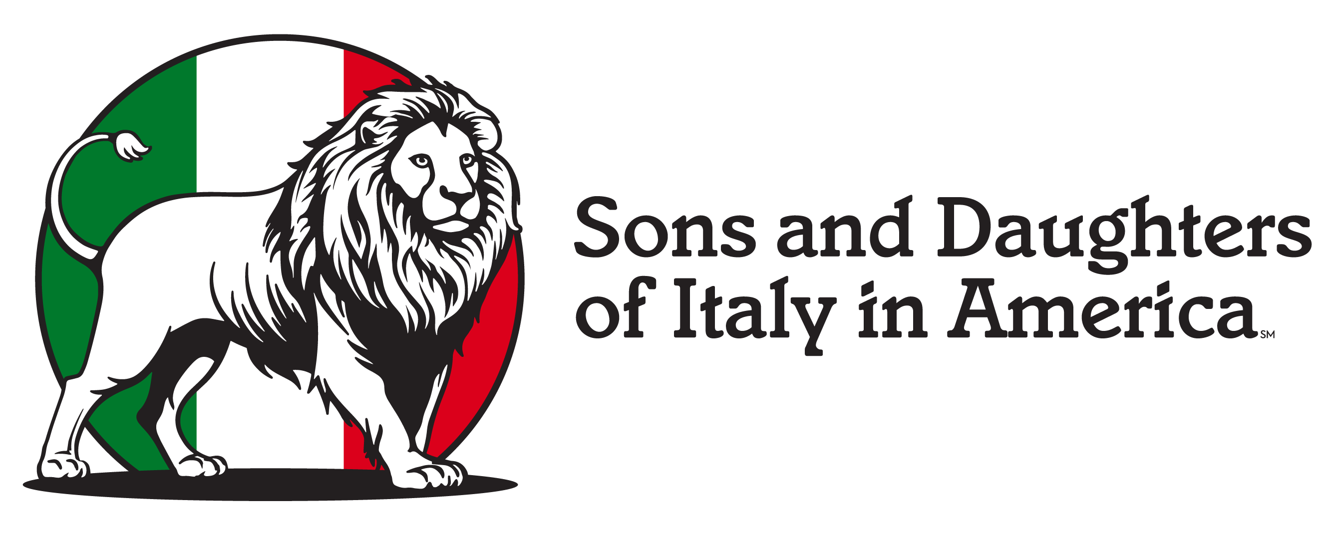 OSDIA Logo: A Lion over the colors of the Italian flag, and the text "Order Sons and Daughters of Italy in America"