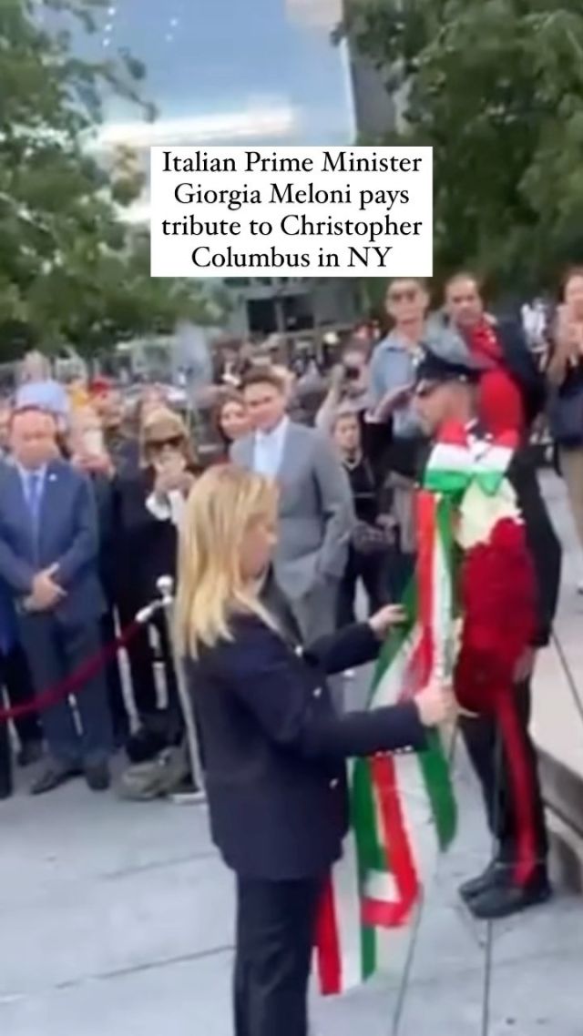 Sons of Italy Foundation President Joe Sciame was honored to be invited by the Consul General of Italy in New York to support Italian Prime Minister Giorgia Meloni as she paid tribute to Christopher Columbus in a wreath-laying ceremony at Columbus Circle in Manhattan.

The image of Columbus is a symbol of recognition for many generations of Italian-Americans. Our leadership is proud to stand with Meloni to preserve Italian-American heritage and honor our shared historical figures. 🇮🇹